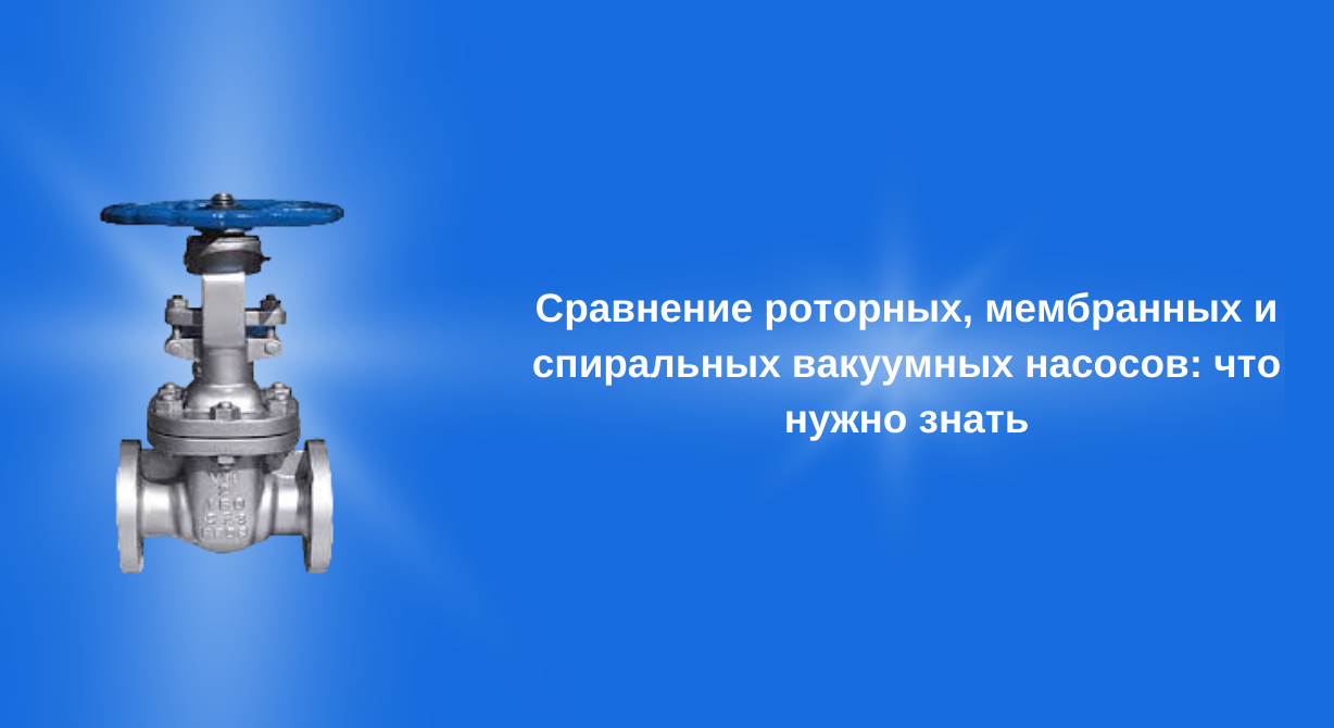Сравнение пластинчато-роторных, мембранных и спиральных вакуумных насосов: что нужно знать